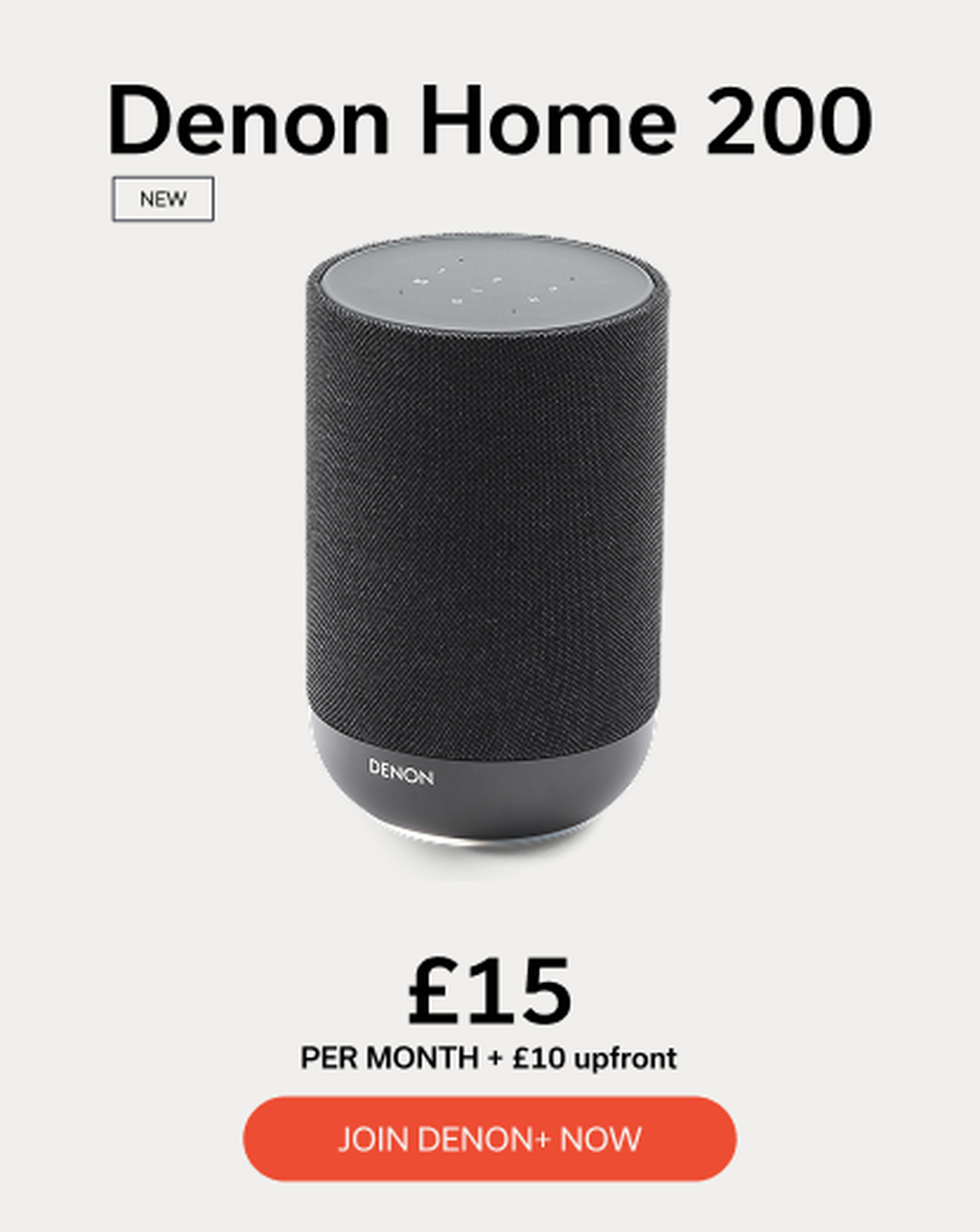 Black Denon Home 200 Denon+ Pricing Info
